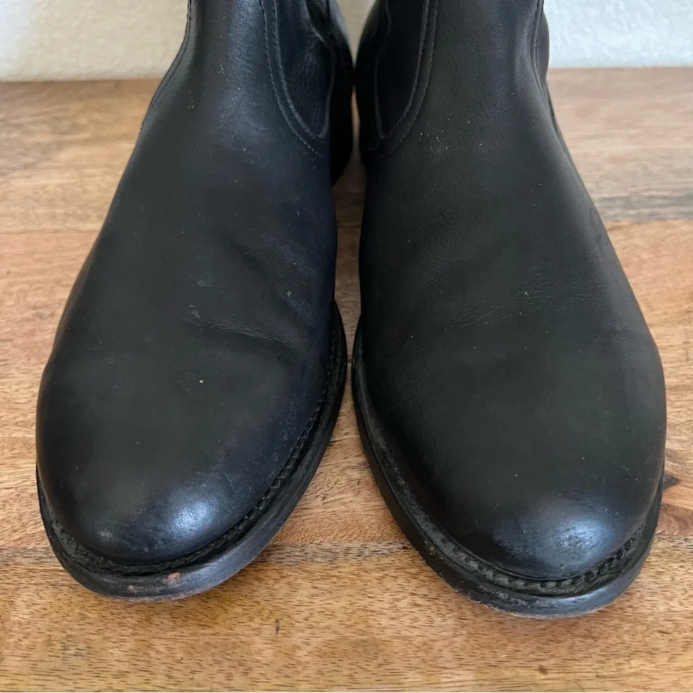 Vince Mens Black Leather Tom Side Zipper Boots Size EU 44